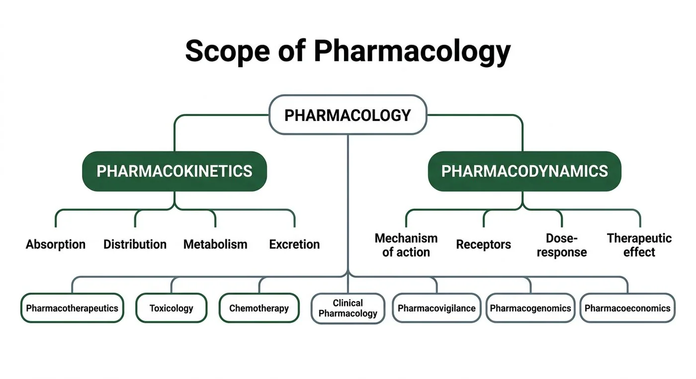 Figure 1 — Scope and branches of pharmacology
