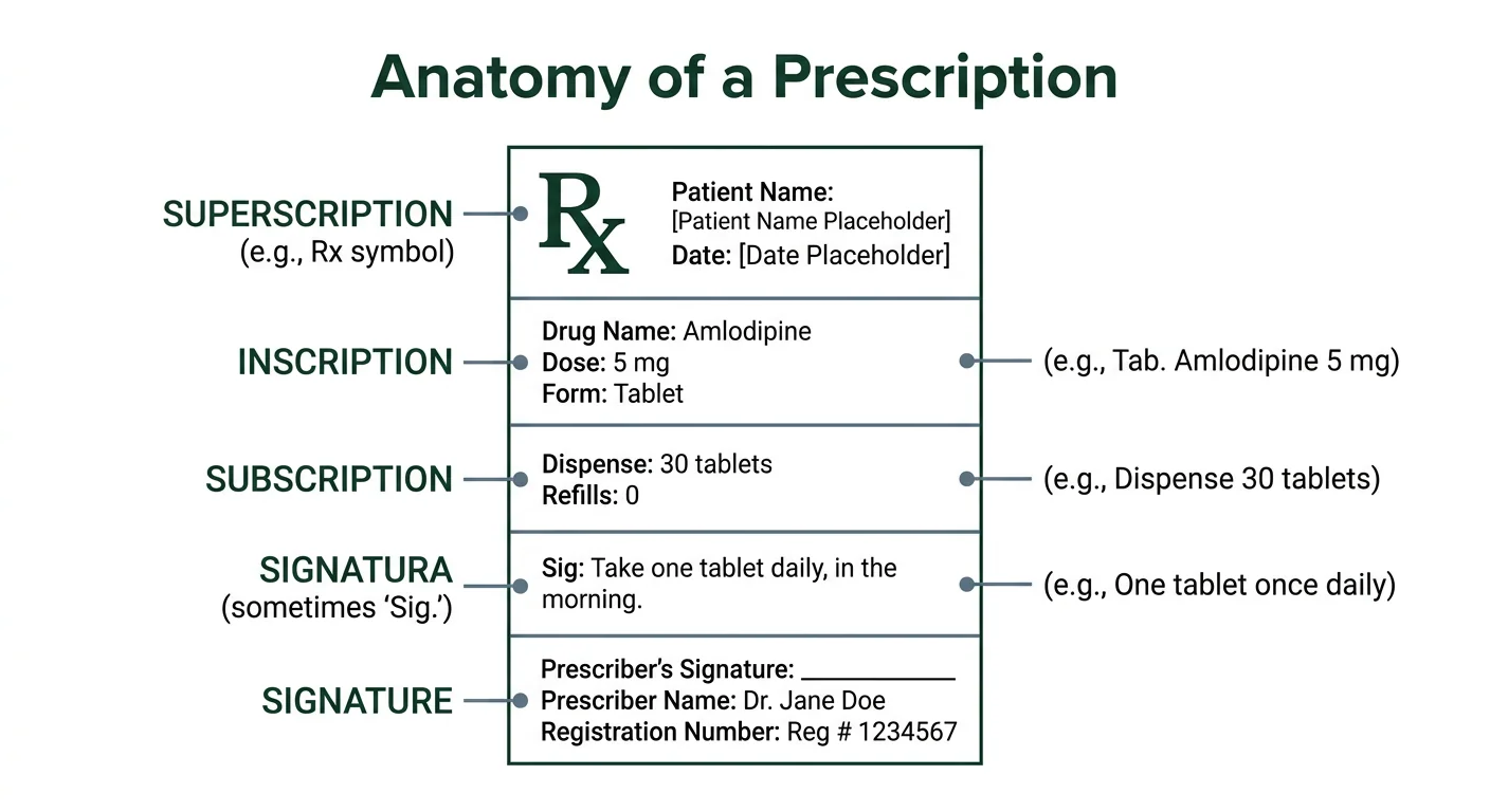 Figure 1 — Anatomy of a prescription