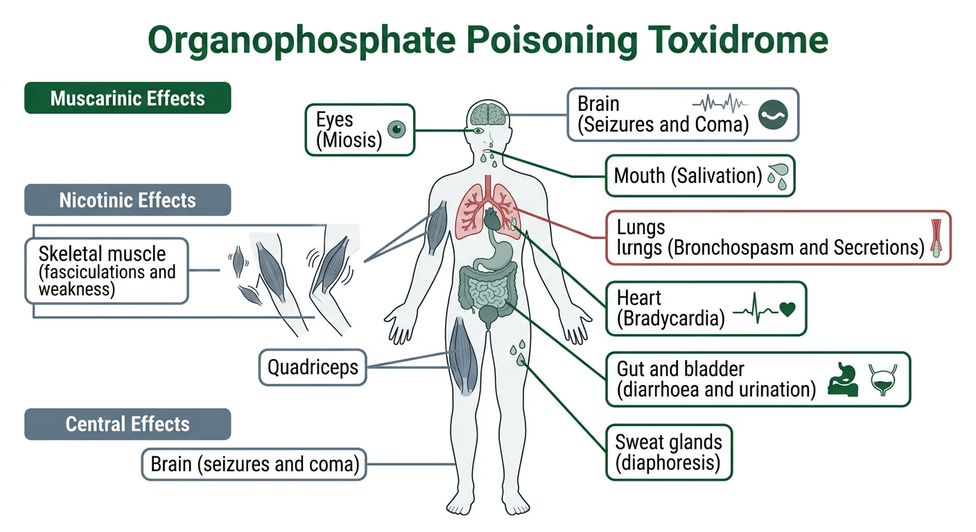 Figure 3 — Organophosphate poisoning toxidrome