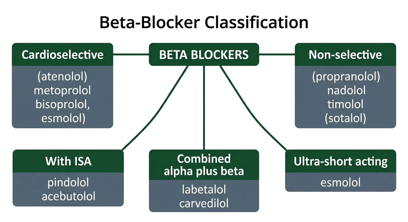Figure 2 — Beta-blocker classification