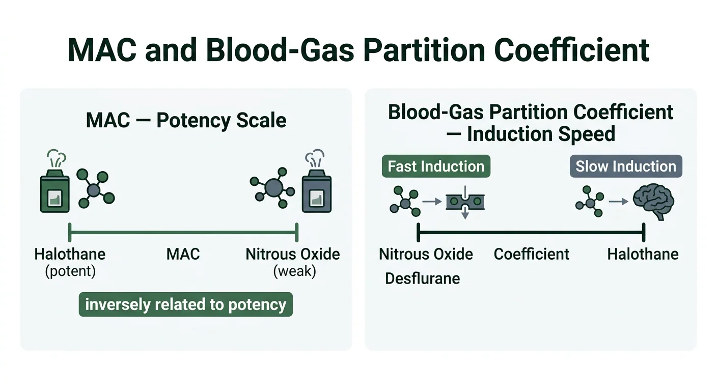 Figure 2 — MAC and blood:gas partition coefficient