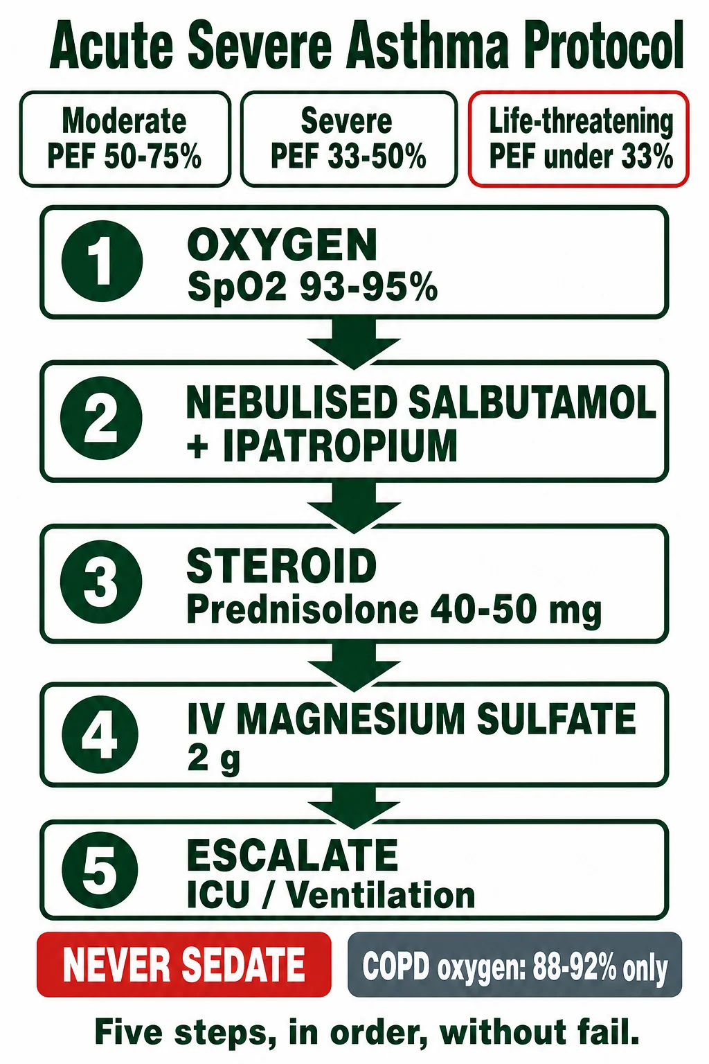 Acute severe asthma: emergency management algorithm