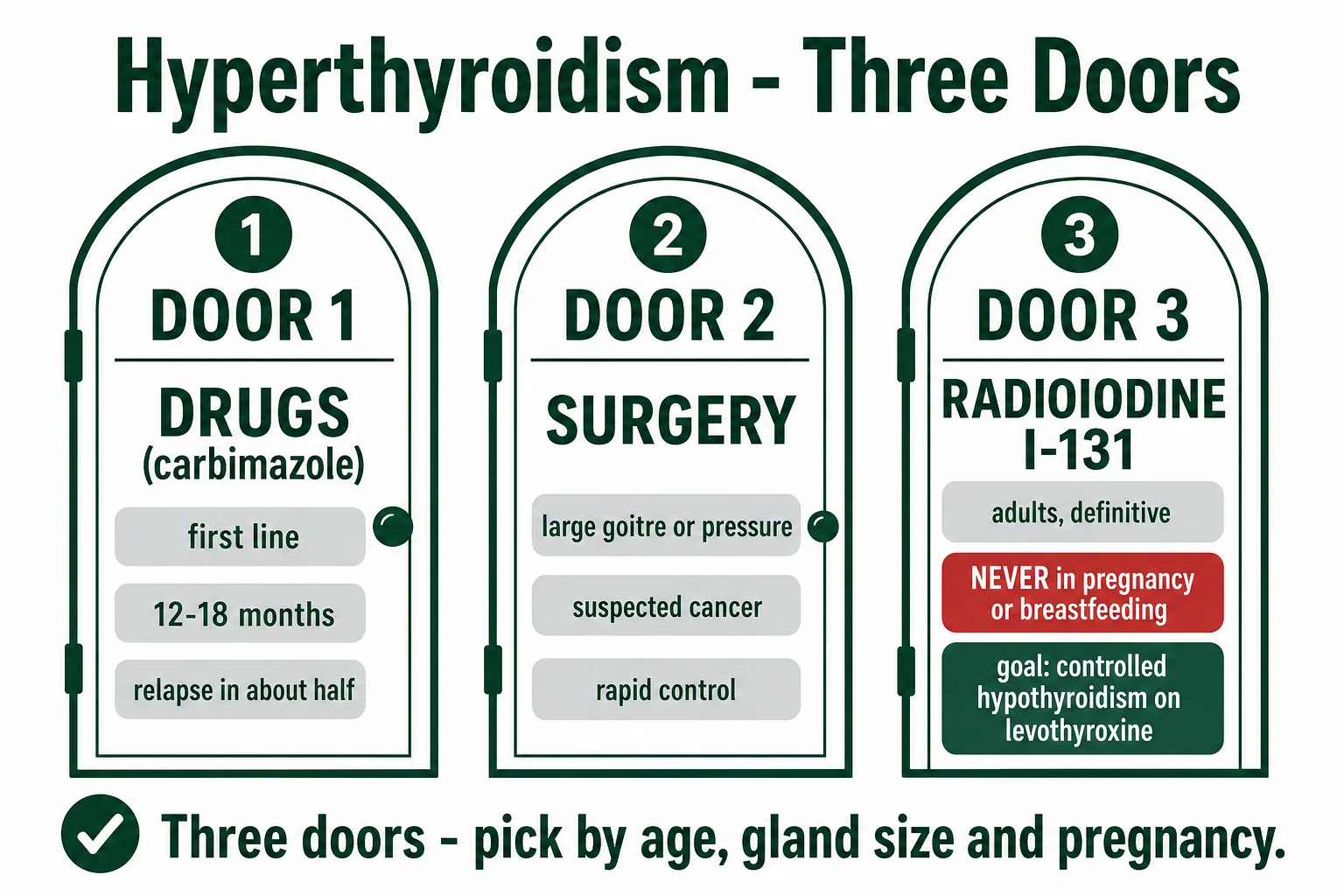 Hyperthyroidism: three doors