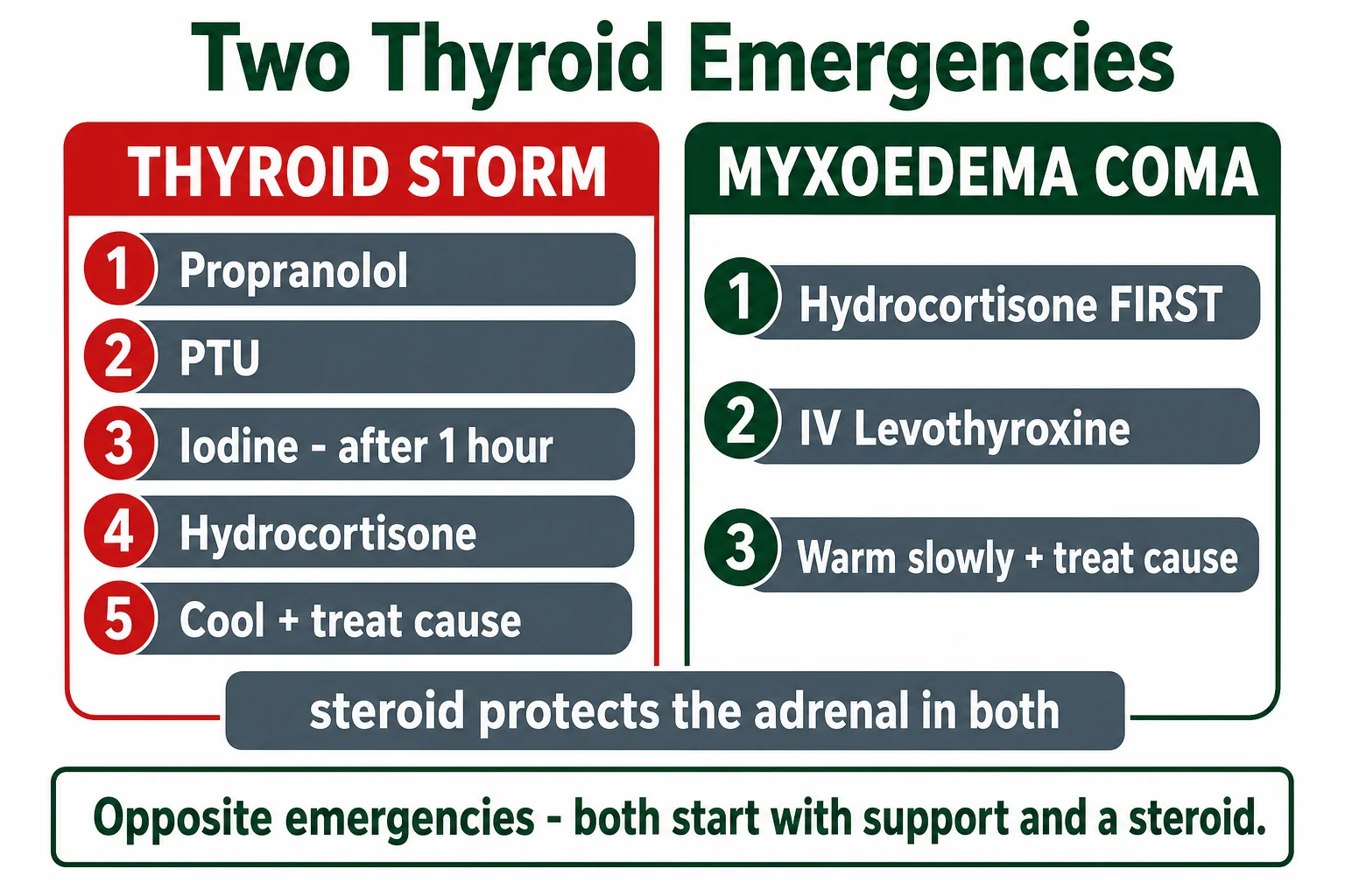 Two thyroid emergencies
